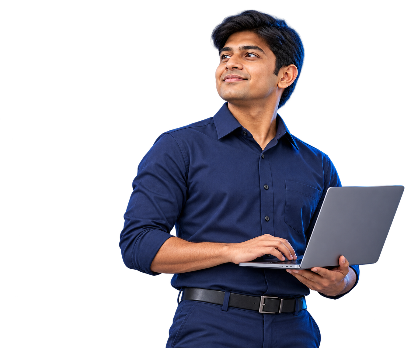 Technology professional with laptop